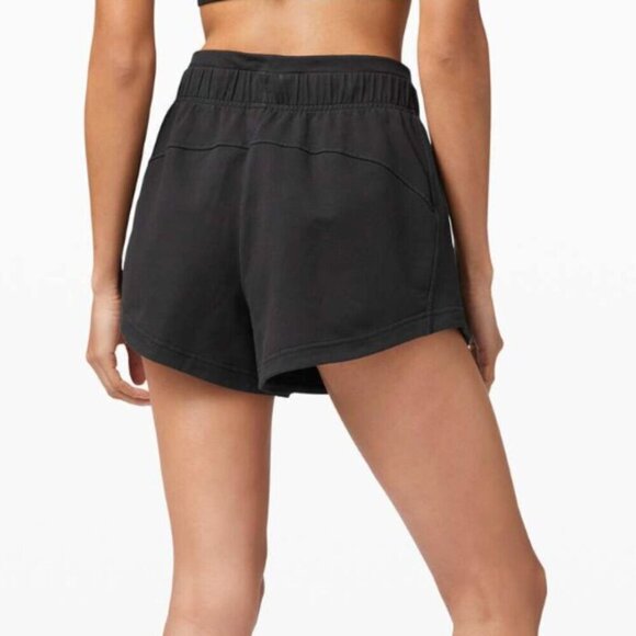 Lululemon Inner Glow Short 3" *Terry Black Size 4 - Picture 2 of 5